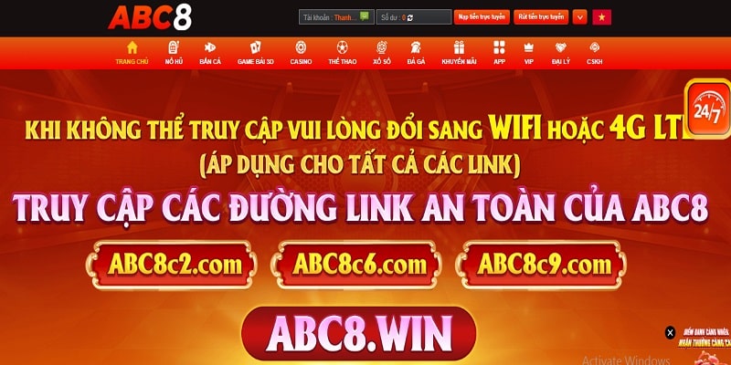 Link vào ABC8 chính thống